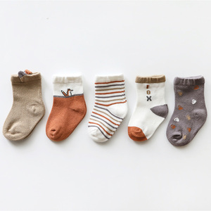 * лисица * M размер (1~3 лет рекомендация ) * Kids носки 5 шт. комплект sesocks01 детские носки комплект носки Kids обувь внизу baby носки 
