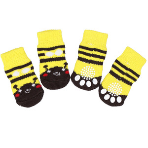 ☆ イエロー.クマ ☆ ペット靴下L ☆ ペット 靴下 ソックス yapetsocks2528 犬 滑り止め 靴下 犬用 ソックス 犬用靴下 犬用ソックス