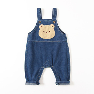 * navy * 100 size * Kids overall yksp8311 Kids overall Denim baby overall pants all-in-one 