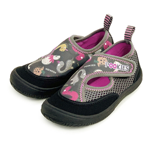 ☆ Gray/Pink ☆ 18ｃｍ ☆ POOKIES pka120 water shoes kids マリンシューズ キッズ ウォーターシューズ 水陸両用