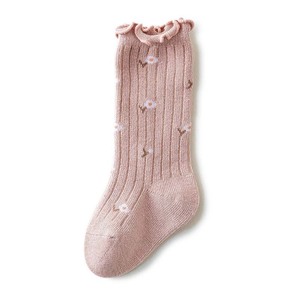 ☆ダークピンク☆Sサイズ （9〜11cm） ☆キッズ ソックス 春秋 sesocks8042 靴下 キッズ 女の子 ハイソックス ソックス ベビー くつ下