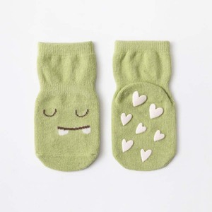 * green × Heart * M size (12cm) * Kids socks slip prevention sesocks04 baby socks slip prevention socks Kids shoes under 