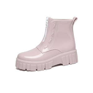 * baby pink * 38(24cm) * rain boots Short pmyrains005 rain boots Short lady's rain shoes boots 