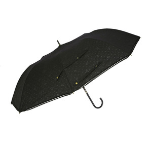 * dot & ribbon BKxBK * HYGGE. rain combined use Short wide umbrella 55cm umbrella . rain combined use lady's trance foam parasol umbrella shade UV cut 