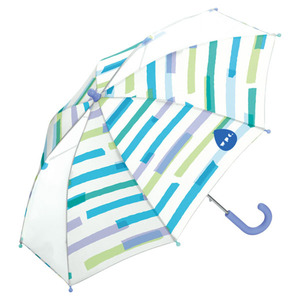 ☆ カラフルボーダー ☆ 子供長傘50cm ☆ ワールドパーティー W.P.C KIDS WKN UMBRELLA 子供用かさ 傘 子供 おしゃれ キッズ 45cm 50cm