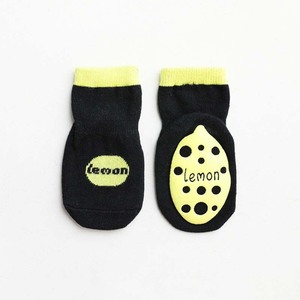 ☆ レモン ☆ Mサイズ（12cm） ☆ キッズ ソックス 滑り止め sesocks04 ベビー 靴下 滑り止め ソックス キッズ くつ下 ベビーソックス