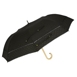 * cut .. dot BK * HYGGE. rain combined use Short wide umbrella 55cm umbrella . rain combined use lady's trance foam parasol umbrella shade UV cut 