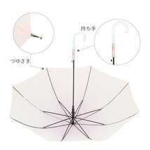 ☆ 13570.ピンクxパープル ☆ amusant sous la pluie レディース耐風長傘 60cm 傘 レディース 長傘 おしゃれ 60cm ワンタッチ 8本骨_画像5