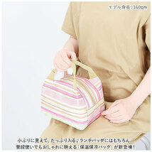 ☆ Dタイプ ☆ 保温 保冷バッグ シンプル pmylbag02 保冷 保温 ランチバッグ ストライプ エコバッグ 保冷バッグ 保温バッグ ランチバック_画像4