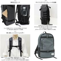 ☆ グレー ☆ ラウンドリュック リュック メンズ 小さめ リュックサック 20l バックパック ラウンドリュック 通勤 通学 カジュアル_画像8