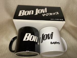 ● BON JOVI マグカップ SANYO ノベルティ グッズ 三洋電機 2個セット 未使用 非売品 ノリタケ 陶器製 ボン ジョビ ボン・ジョヴィ