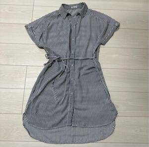 (42)◎Lutique◎ひざワンピース◎Tシャツ◎M◎衣料品◎シャツワンピース◎