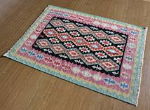 【175ｘ 126】イラン直輸入★シーラーズ産キリム・KILIM■3007-36-H_画像1