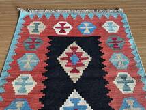 【144ｘ 103】イラン直輸入★シーラーズ産キリム・KILIM■2945-24-H_画像8