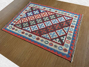 【202ｘ 155】イラン直輸入★シーラーズ産キリム・KILIM■3038-50-H