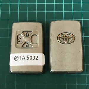 @TA5092 トヨタ 純正 スマートキー 3ボタン エスティマ アルファード ヴェルファイア ANH20 ACR50 キーレス