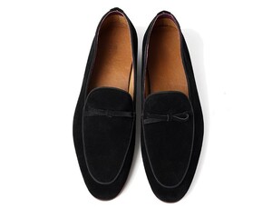 * новый товар * кожа обувь замша бизнес обувь джентльмен обувь * туфли без застежки ..... casual * черный *26.5cm SE
