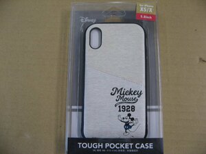  color fade color PGA iPhone Xs/X for (5.8 -inch ) tough pocket case PG-DCS684MKY Mickey Mouse / gray Disney character 