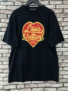 極美品★LOUIS VUITTON×NIGO ルイヴィトン×ニゴ★22SS RM221M JN5 HMN01W LV MADE インタルシアハートロゴコットンニットTシャツ