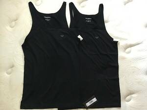 EMPORIO ARMANI ／エンポリオアルマーニ　メンズ　タンクトップ　BLK Sサイズ：新品 【 2枚セット】