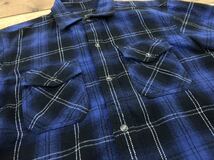 MINE BLOW ヘビーコットン チェックシャツ ウエスタン 紺×黒 ネイビー/ブラック size 3_画像3