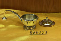 「松山仏具工房出品」密教法具 真鍮製 大々型 柄香炉_画像4