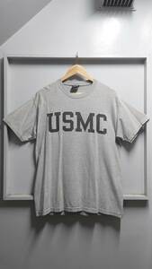 AS SPORTS USMC アメリカ海兵隊 トレーニング Tシャツ グレー M 半袖 プリント