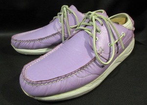  vi z vi mvisvim HOCKNEY hook knee leather deck shoes light purple visvim defect have 