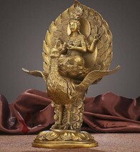 強くお勧め ☆高品質 純銅 手作り 工芸品 置物を置く収蔵品 仏像 仏教 孔雀明王_画像4