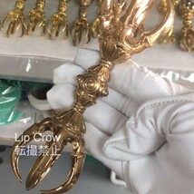 真言宗 金剛杵 五鈷杵 仏具 銅製 磨き仕上げ 長さ16cm 密教法具 寺院仏具_画像1