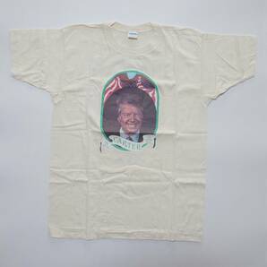 champion チャンピオン Tシャツ デッドストック 70年代 バータグ L プリント/フロッキー 両面　Jimmy Carter オリジナル made in USA