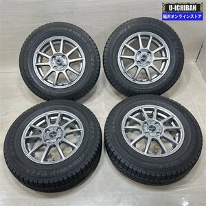 K10 アクア ヤリス E12 ノート MAZDA2 等 BUSTER 5.5-14+45 4H100 ダンロップ WM03 185/70R14 14インチ スタッドレス 4本セット 009k