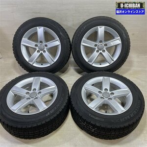 アウディA4 等 アウディ 純正 7-16+46 5H112 ダンロップ WM02 205/60R16 16インチ スタッドレス 4本セット 009k