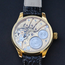 下取＆値引き交渉あり 1930年代 ロレックス懐中時計のムーブメント使用 カスタム時計 白文字盤 ゴールドケース＆エングレービング 腕時計_画像4