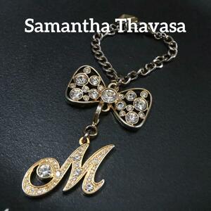 [ anonymity delivery ] Samantha Thavasa charm key holder Gold ribbon M