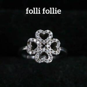 [ анонимность рассылка ] Folli Follie кольцо кольцо SV925 3.5 номер clover 