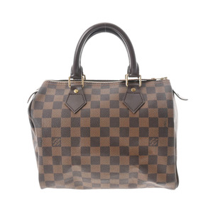 LOUIS VUITTON ルイヴィトン ダミエ スピーディ25 ブラウン N41365 レディース ダミエキャンバス ハンドバッグ Aランク 中古 銀蔵