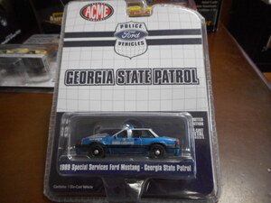 ★★1/64 Acme フォード マスタング ジョージア州警察 1989 Special Services Mustang Georgia State Patrol Police グリーンライト★★