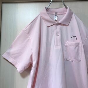 グリマー　イベントポロシャツ　半袖　サーモンピンク　バックプリント　刺繍　レア