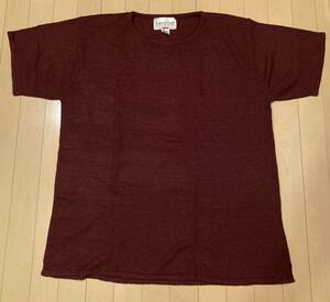 Carolina Colours アクリル半袖ニット knit vintage ヴィンテージ korea製 エンジ ボルドー系 US古着 アメリカ古着 サイドスリット