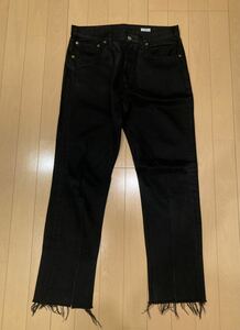 OLDPARK Black Slit Jeans オールドパーク ブラックスリットジーンズ サイズM Black Denim デニム フレア flare リメイク Remake Levi's