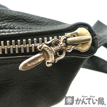 17746 CHROME HEARTS【クロムハーツ】レロ ショルダーバッグ ブラック レザー シルバー925 鞄 メンズ【中古】USED-B_画像7