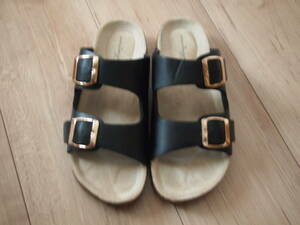 * beautiful goods lady's belt sandals black M size *