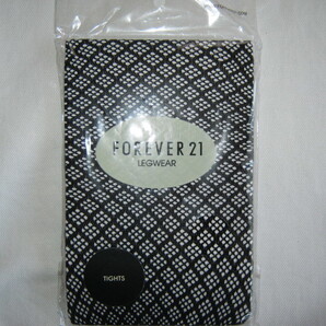 ★新品未開封品 FOREVER21 LEGWEAR HOSIERY TIGHTS フォーエバー21 ML BLACK ブラック 黒 目の細かい網タイツデザイン レディース女性用★