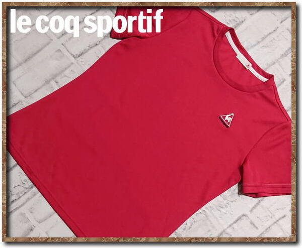 ☆le coq sportif ルコックスポルティフ 刺繍入り半袖Tシャツ 赤☆