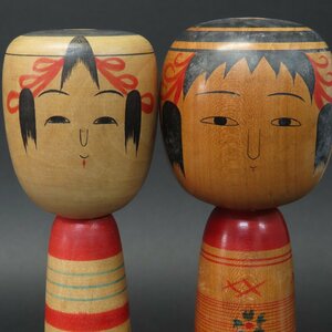 [Традиционная кокеши 0280] Абэ Кокеши Eye Fukushima префектура Tsukyu Высота: справа) 25,5㎝ слева) 25㎝ 2 / Местная игрушка