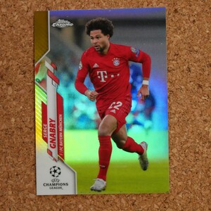 Topps chrome Serge Gnabry 50シリ トップスクローム セルジュ・ニャブリ バイエルンミュンヘン ドイツ gold refractor soccer