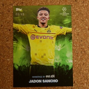 topps fsteve aoki jadon sancho 49シリ トップス スティーブアオキ ジェイドン・サンチョ ドルトムント マンU soccer サッカー