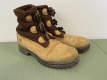 ティンバーランド Timberland ROLL TOP BOOTS ロールトップ ブーツ レザー 本革 ベージュ 茶 ブラウン 7.5W 25.5cm 26cm 26.5cm イエロー_画像1