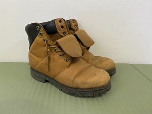 ティンバーランド Timberland BOOTS ロールトップ ブーツ レザー 本革 ベージュ 茶 ブラウン 7.5W 25.5cm 26cm 26.5cm イエロー ②